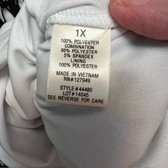 Emma & Michele Womens Black Lace Dress, Plus Size 1X - Picture 6 of 7